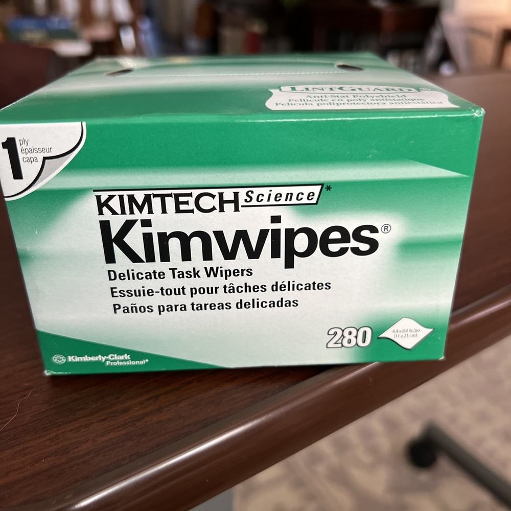 Lot Of 5 Kimtech Science Kimwipes- 280 Extra Low Lint Wipe Per Box Free Dom Ship